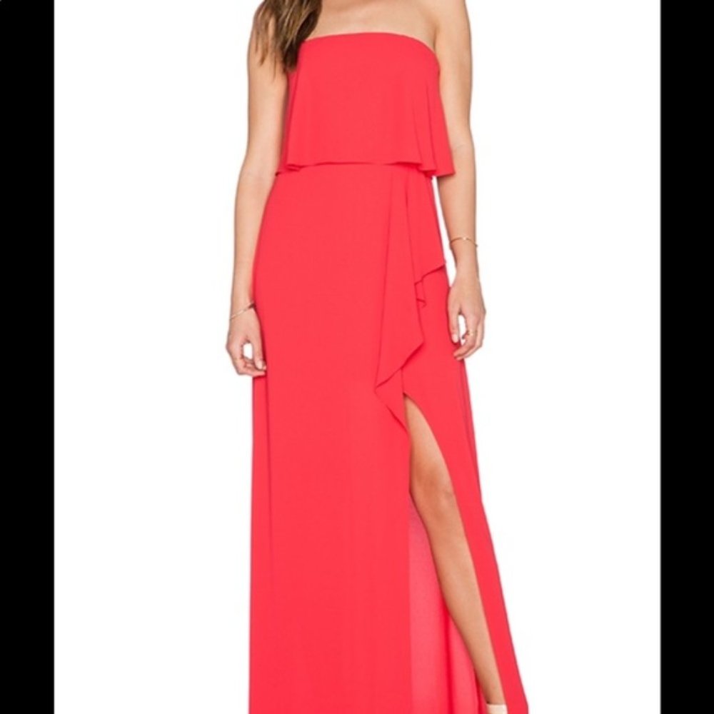 BCBG Felicity Lipstick Red Strapless ballgown NEW